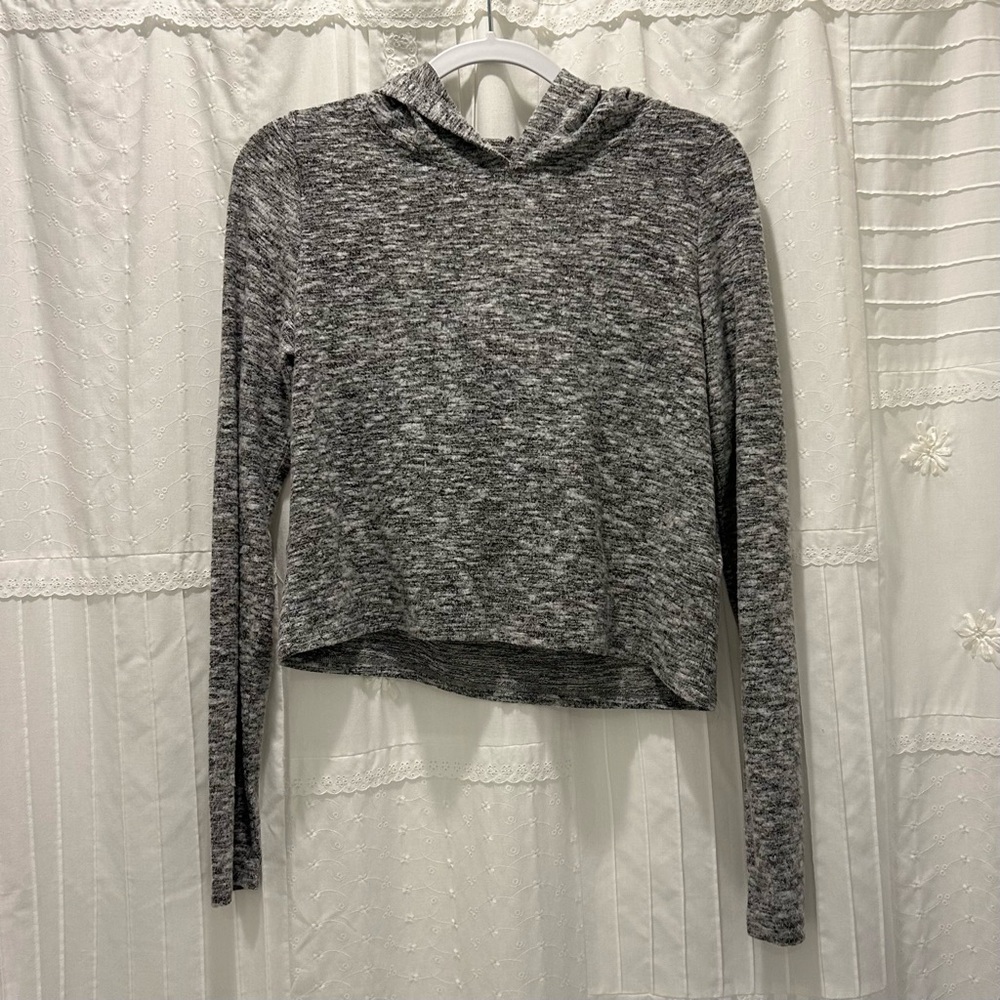 LLD Super Soft Gray Crop Hoodie